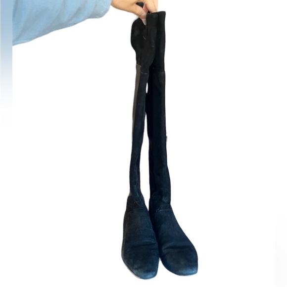 Tory Burch Kevin Over the Knee Boot - Black Willow Suede Size 6.5 - Picture 5 of 13